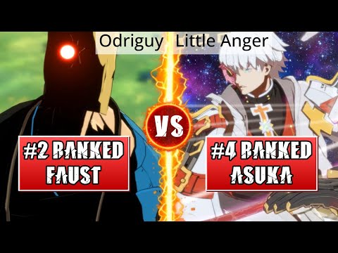 GGST High Level Gameplay | #2 RANKED FAUST (Odriguy) vs #4 RANKED ASUKA (Little Anger)