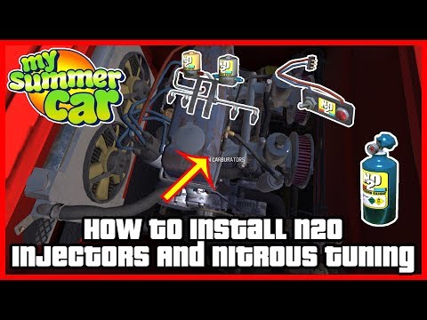 My Summer Car - How To Install N2O Injectors And Nitrous Tuning  | Ogygia Vlogs??