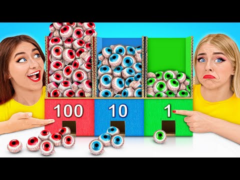 1, 10 Or 100 Layers Of Food Challenge By Multi Do Challenge