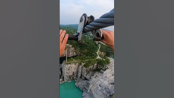 CRANE ZIPLINE TO BASE JUMP👀