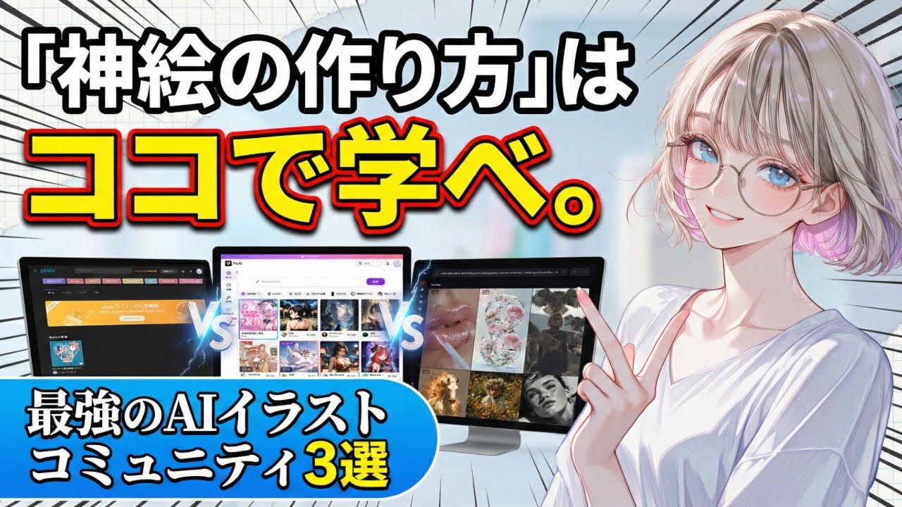 【2026年最新】一人で作って満足してない？『見る・学ぶ・繋がる』が全部できる、AIイラストコミュニティ徹底比較！