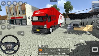 TRUCK PAKET OLENG PERMAINAN TRUK PAKET J&T ISUZU PANJANG - GAME BUS SIMULATOR INDONESIA screenshot 5