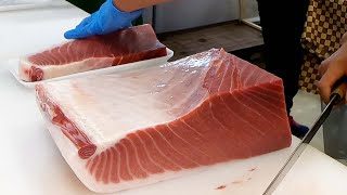 Giant Tuna Fish Cutting for Sashimi黑鮪魚生魚片 - Taiwan Street Food