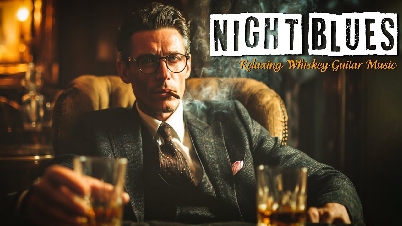 Lonely Night Blues Guitar | Smooth Whiskey with Melancholic Mood, Melancholic Guitar Music