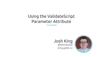 Using The PowerShell ValidateScript Parameter Attribute