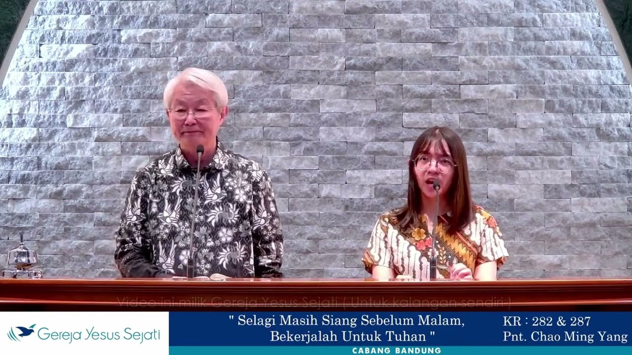 Selagi Masih Siang Sebelum Malam, Bekerjalah Untuk Tuhan (Pnt. Chao Ming Yang)