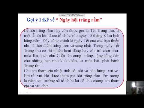 TLV lớp 3 - Tuần 26. Bài dạy: Kể về một ngày hội