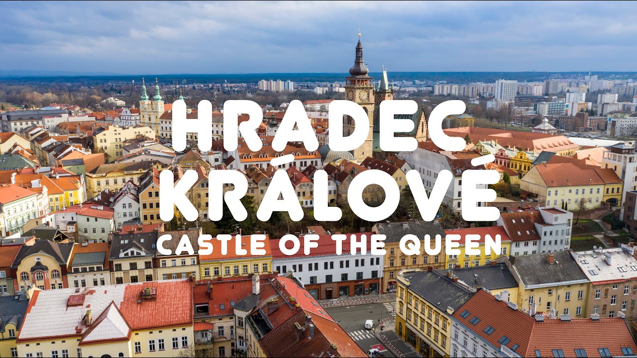 Hradec Králové - Queen´s Castle a beautiful city in Czech Republic - Drone 4K
