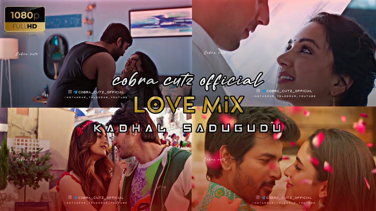 Love mix  whatsapp status tamil  Kadhal sadugudu  sync    lovemix  mashup  love  cobra cutz