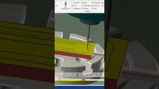 Face mill & pocket cutting simulation 🥳 in solidwork. #solidworks #cnc #milling #shorts