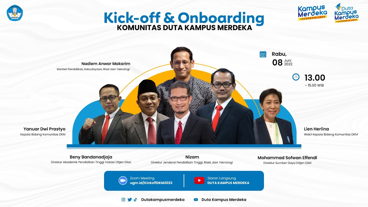 Kickoff & Onboarding Komunitas Duta Kampus Merdeka YouTube