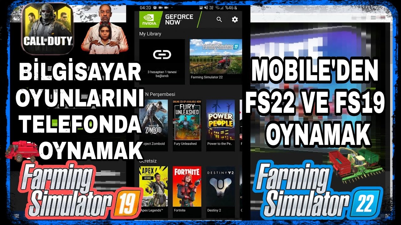 Farming Simulator 22'yi Telefonda Oynamak  Nvidia Geforce Now / fs 22 mobile indir  YENİ 2022