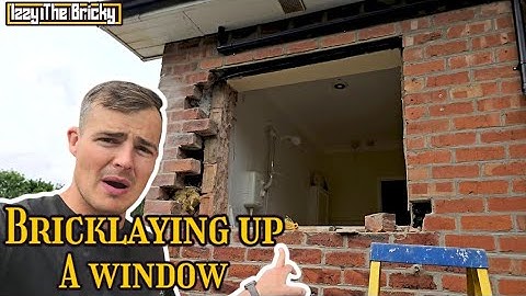 How I brick up a window - Little Saturday job ##bricklaying #DIY