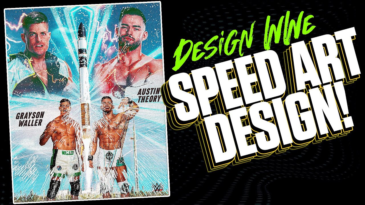 Austin Theory & Grayson Waller A-Town Down Under Photoshop Speed Art | Design WWE