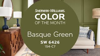 Sherwin-Williams Color Of The Month - June 2022 Basque Green Sw 6426
