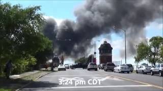 Chicago Junkyard Fire Fills Sky with Black Smoke at 106th St - July 11, 2016