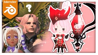 FFXIV Fan Art: 'Red Mage-qo'te' |Blender Time-lapse