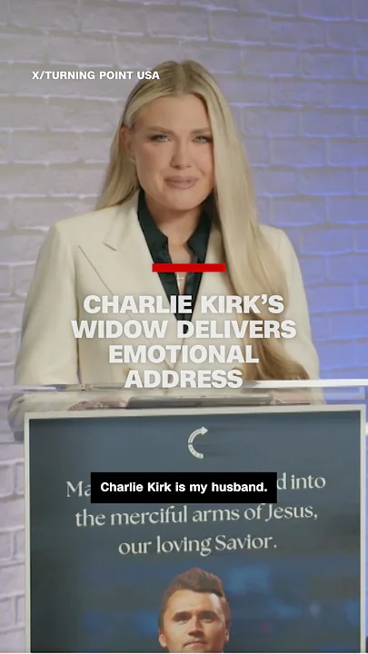 Charlie Kirk’s widow delivers emotional address