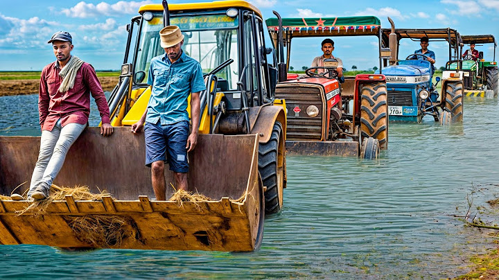 Washing My JCB 3dx | TATA Dump Truck | Mahindra Arjun 605 | SML Truck in Pond