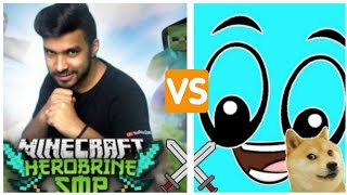 andreobee Vs ujjwal herobrine smp || ujjwal eat his enchanted golden apple || techno monkey|