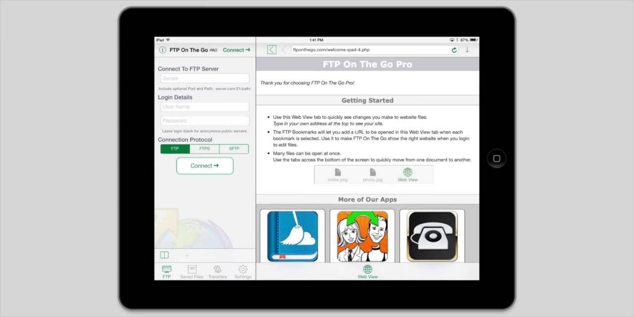 FTP On The Go Overview for iOS7