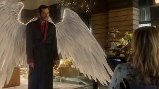 Lucifer S03 E01 | LUCIFER reveal his wings to Dr.linda