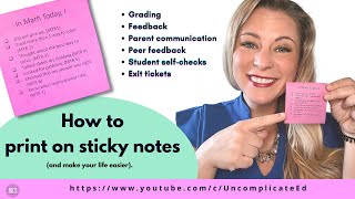 How to Print on Sticky Notes