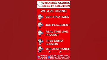 DYNAMICS GLOBAL EDGE IT SOLUTION | FREE LIVE DEMO SESSION .