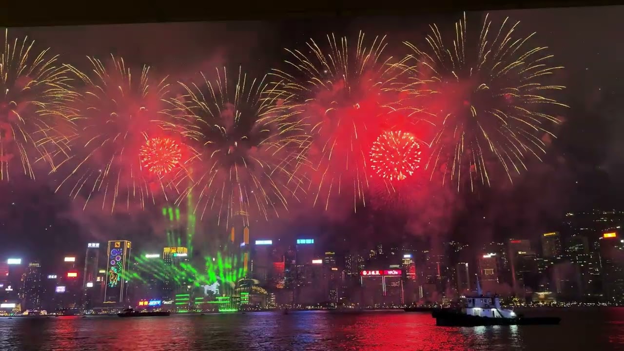 Chinese  New Year Fireworks At Hongkong 18/02/2026