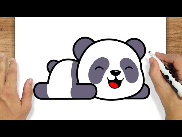 Panda no donut para colorir - Imprimir Desenhos