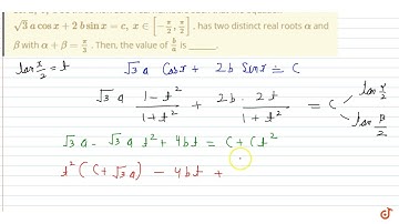 Let a ,\\ b ,\\ c\nbe three non-zero real numbers such that the\r\nequation sqrt(3)\\ acosx+2\\ ...