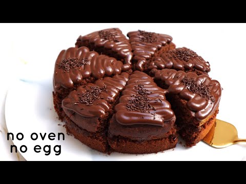 Chocolate brownie cake with chocolate Ganache  no oven 