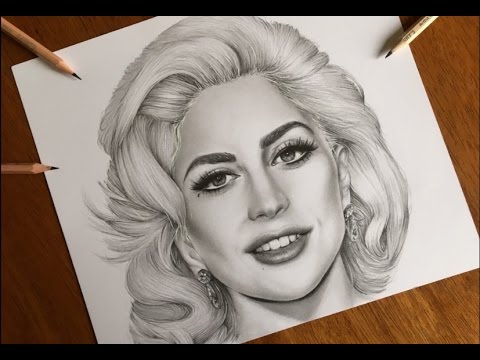 Lady Gaga - Realistic Graphite Drawing - YouTube