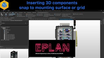EPLAN Electric P8: Adding 3D components (snap to mounting surface/grid) #eplan  #electrical #2025 