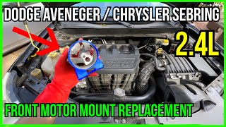 How to replace front motor mount on a 2010 Chrysler Sebring / Dodge Avenger and Dodge Journey 2.4L