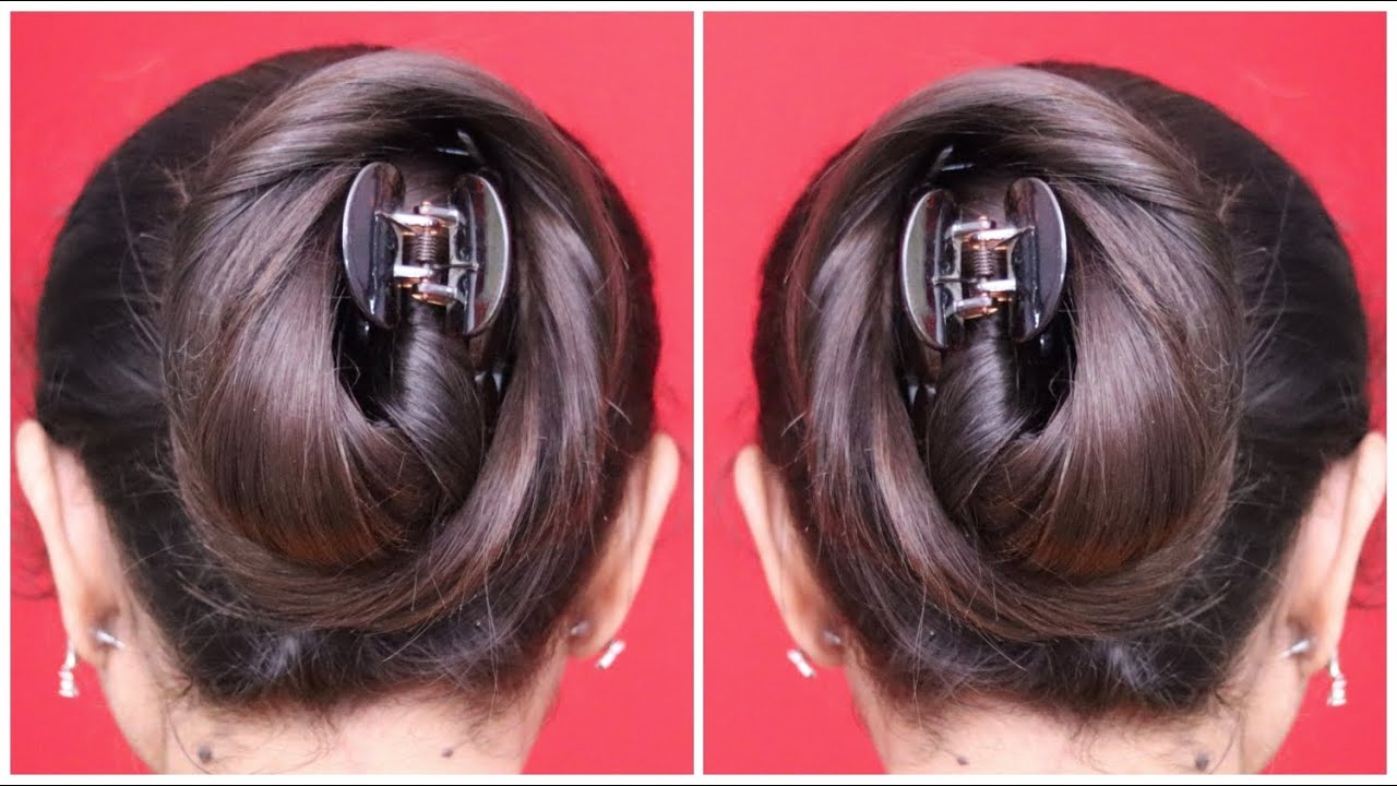 Simple & Easy Hair Style Girl With Clutcher Pin ! Juda Hairstyle for ...