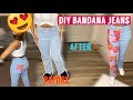 DIY Bandana Jeans + Headband | Risha Tonae'