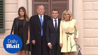 Trump hosts dinner for French President Macron at Mount Vernon - Daily Mail