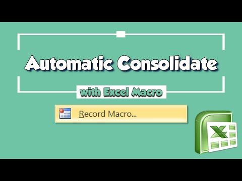 Video: Hoe consolideer ik Excel-sheets met macro's?