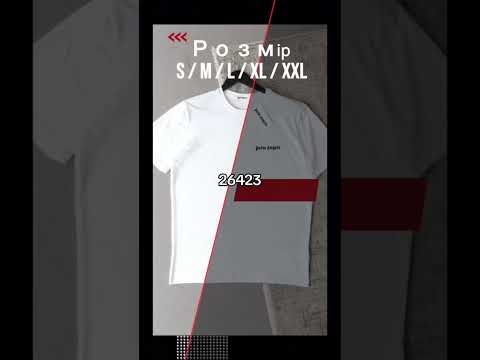 Футболка мужская Palm Angels трикотажная повседневная Палм Ангелс черная, видео 1