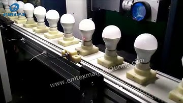 Double head laser marking machine with conveyor for LED bulbs | Laser Machine for Led Industries