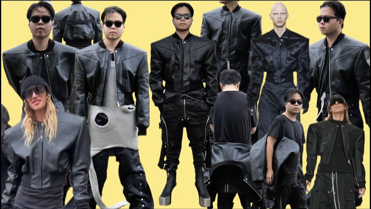 Rick Owens SS24 LIDO EDFU Tatlin Flight In Black heavyweight Oily 