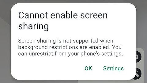 How to fix cannot enable screen sharing whatsapp