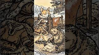 Cozy Arctic ASMR Coloring: Corgi &amp; Sloth Winter Craft