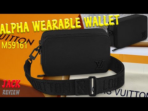 Alpha Wearable Wallet - Luxury LV Aerogram Black