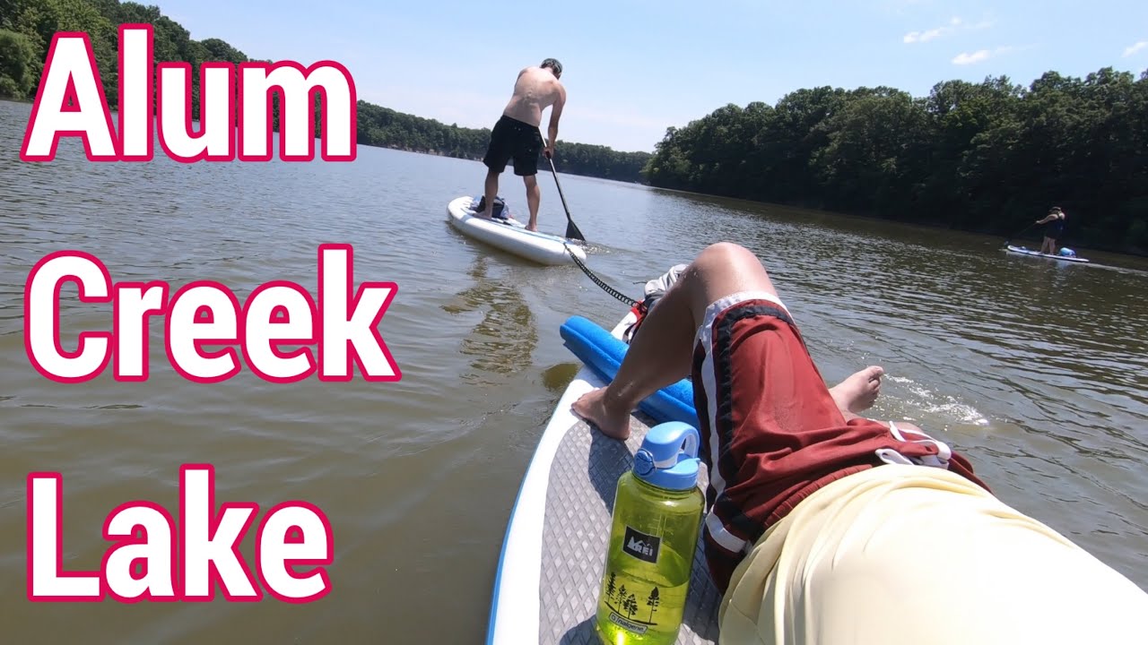 Paddle boarding around Alum Creek Lake YouTube
