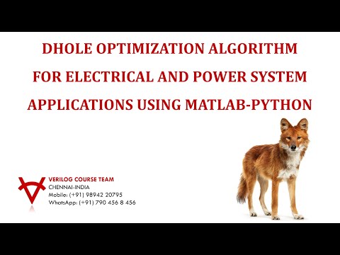 DHOLE OPTIMIZATION ALGORITHM FOR ELECTRICAL AND POWER SYSTEM APPLICATIONS USING MATLAB-PYTHON