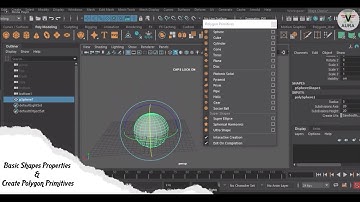Basic Shapes Properties & Create Polygon Primitives(In Hindi)
