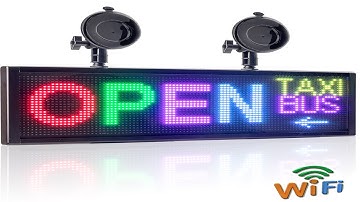 How to Use Ppwerled: wifi App for In-vehcle 12V Programmable scrolling Display board-P5-2496RGB-wifi