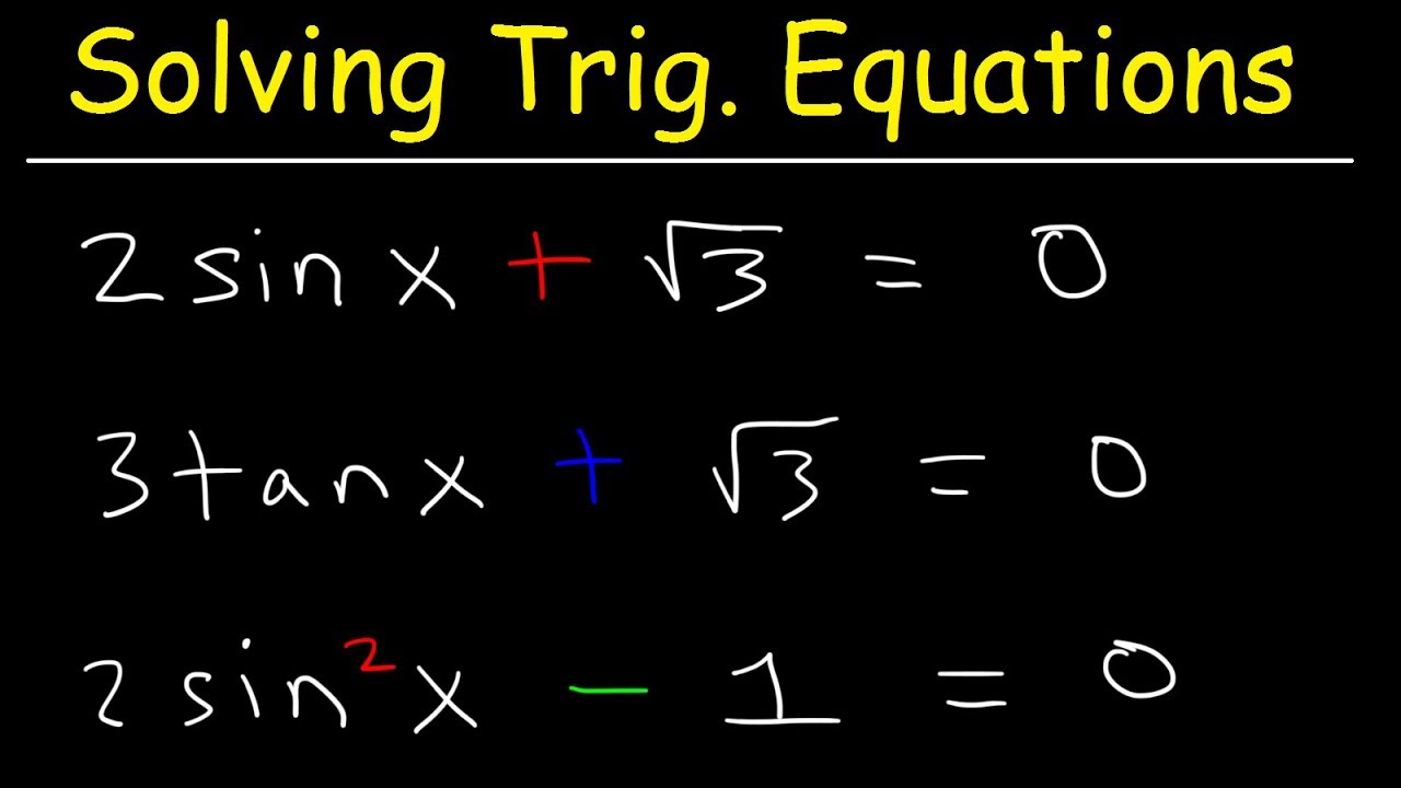 problem solving trig